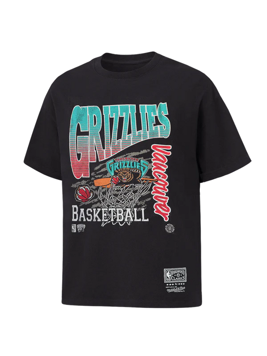 MNA-B39 (Mitchell & ness basket tee grizzlies overdyed black) 112493478