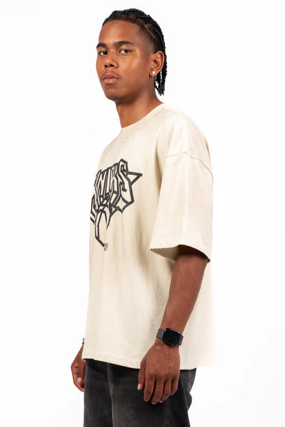 MNA-S48 (Mitchell & ness tape tee new york knicks dirty washed bone) 112593913
