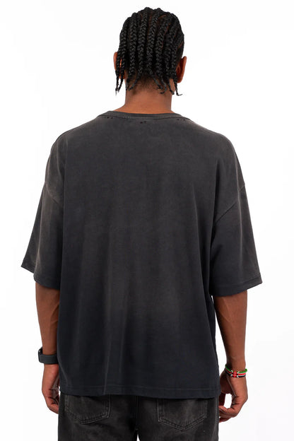 MNA-R48 (Mitchell & ness tape tee chicago bulls dirty washed black) 112593913