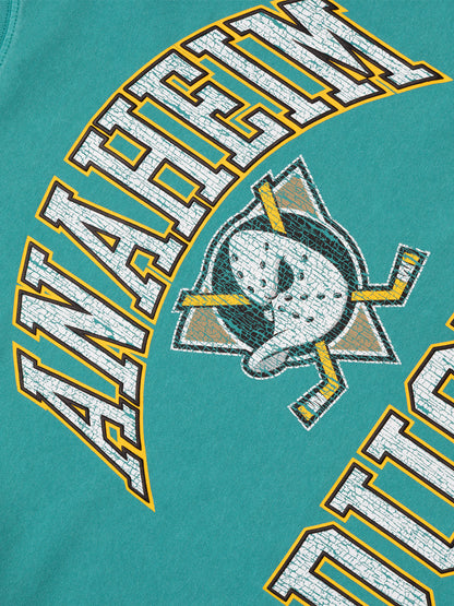 MJA-G11 (Majestic cracked puff arch tee anaheim ducks faded teal) 72393478