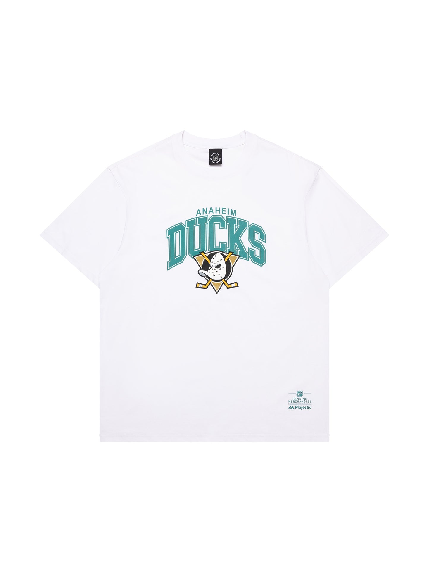 MJA-Q13 (Majestic logo arch tee dks white) 72492608