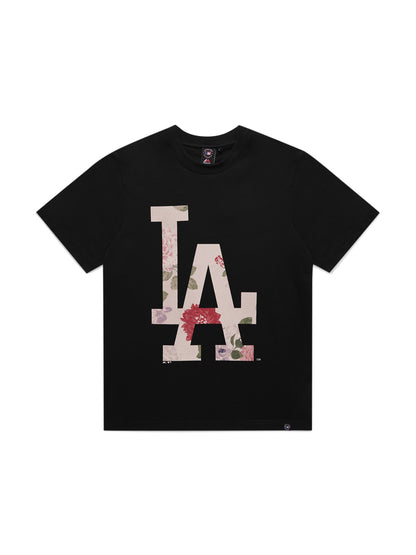 MJA-A8 (Majestic digi floral short sleeve tee dodgers tee faded black) 122293043