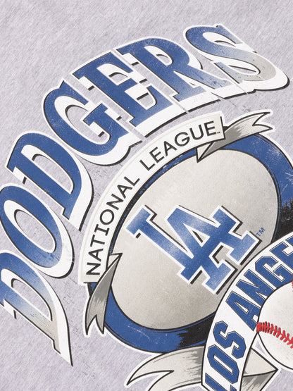 MJA-R11 (Majestic vintage banner tee dodgers grey marle) 92393043