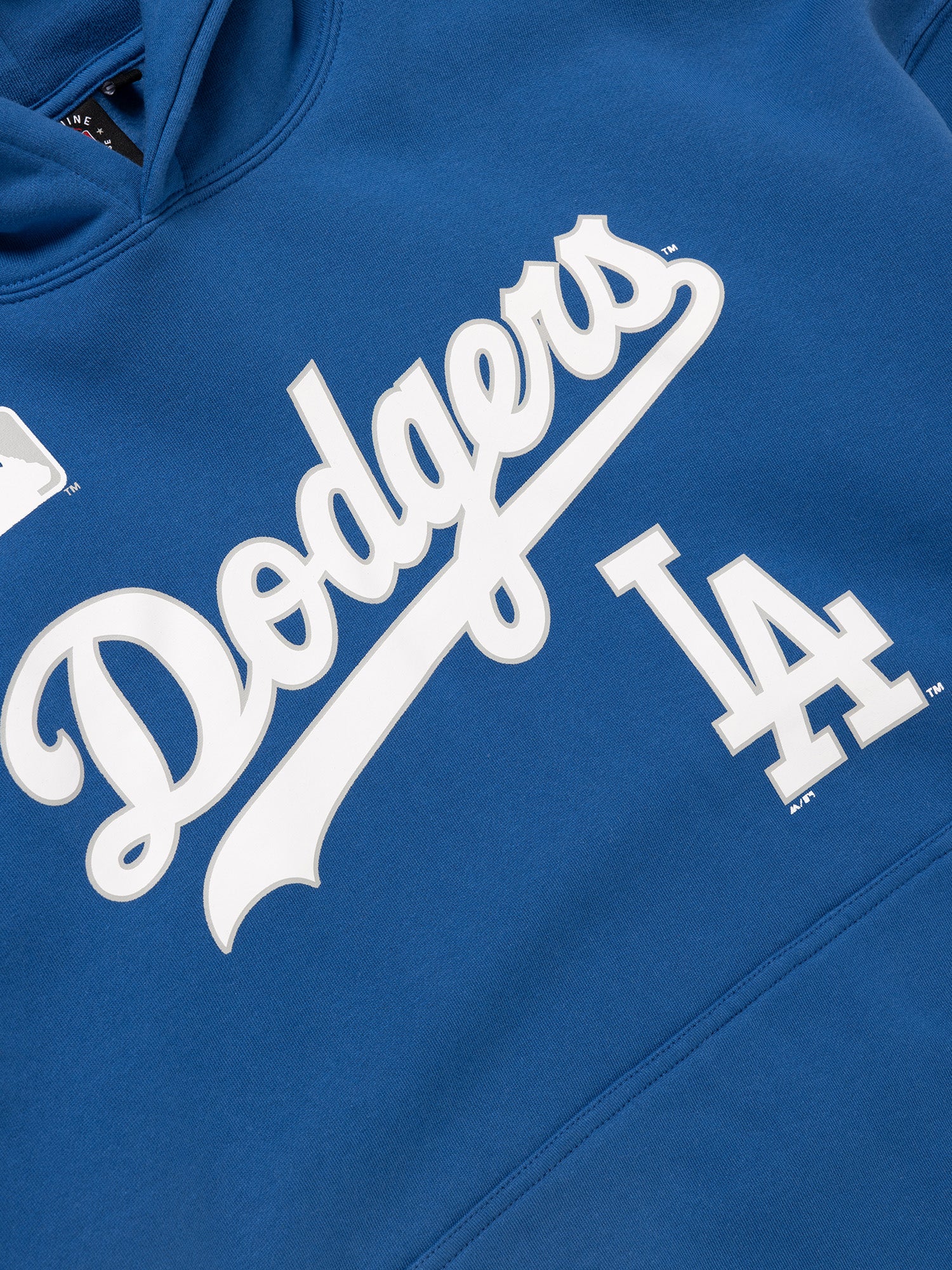 MJA-D11 (Majestic vintage sport oversize over the head hoodie dodgers faded royal) 72396956 MAJESTIC