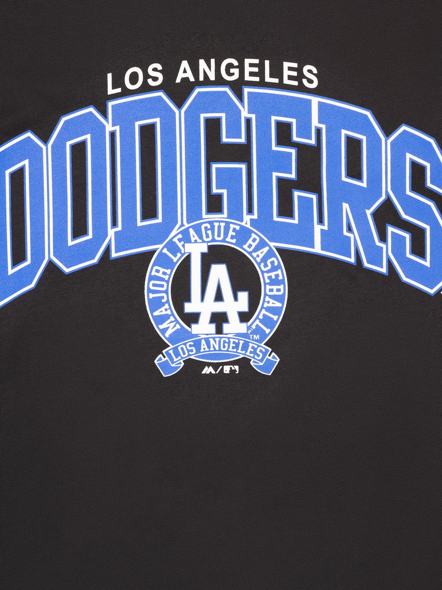 MJA-R13 (Majestic logo arch tee dodgers faded black) 72492608