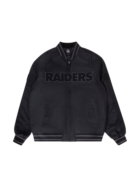 MJA-B13 (Majestic tonal nylon varsity jacket rid black) 224910000