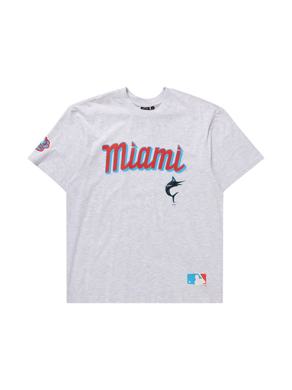 MJA-L13 (Majestic city connect wordmark florida marlins tee white marle) 52493043