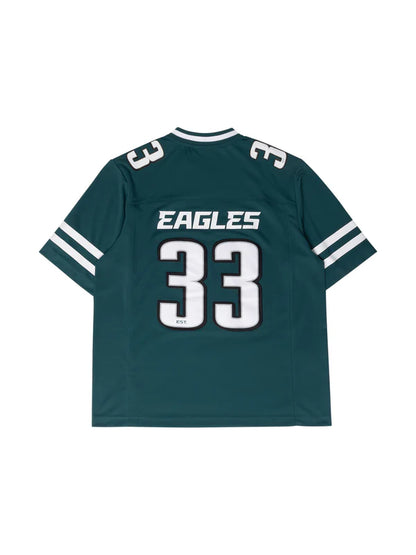 MJA-C14 (Majestic mixed mesh replica eagles  jersey green) 102496087