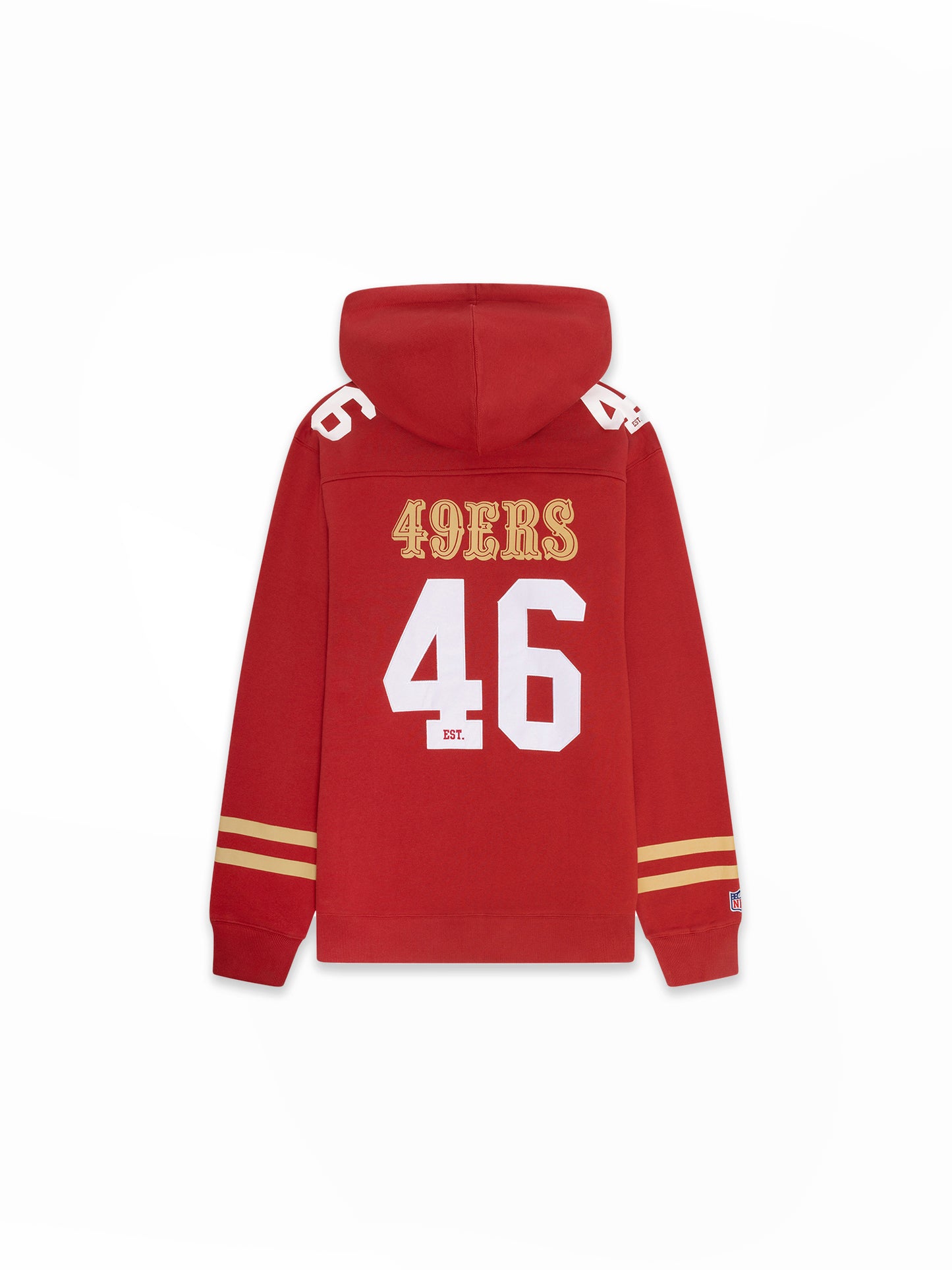 MJA-V14 (Majestic mens nfl panel hoodie san francisco 49ers red) 52596521