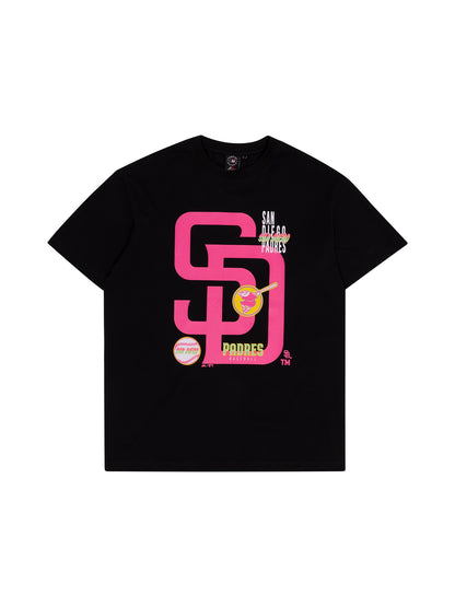 MJA-O14 (Majestic logo patch t-shirt padres black) 32592391