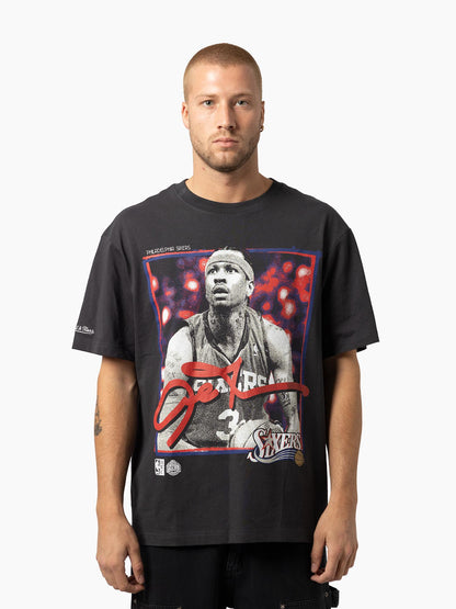 MNA-H50 (Mitchell & ness freeze frame 76ers iverson t-shirt faded black) 22693043