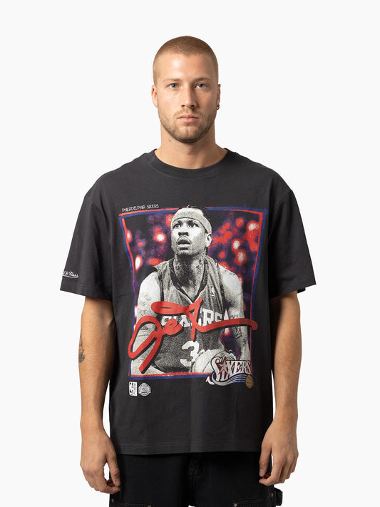 MNA-H50 (Mitchell & ness freeze frame 76ers iverson t-shirt faded black) 22693043