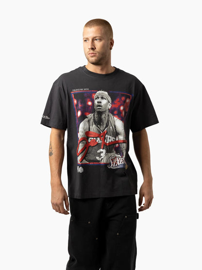 MNA-H50 (Mitchell & ness freeze frame 76ers iverson t-shirt faded black) 22693043