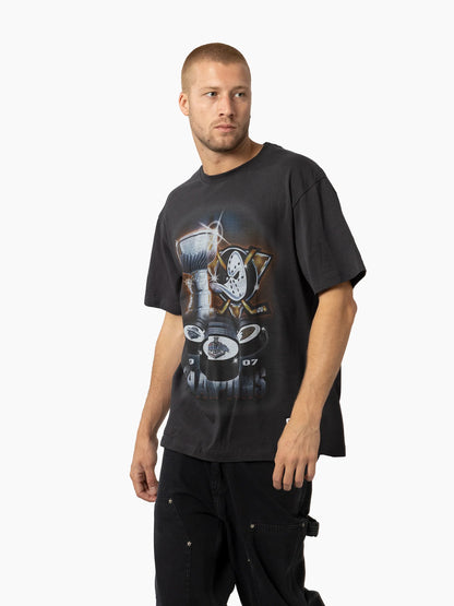 MNA-V50 (Mitchell & ness NHL 07 stanley cup champs tee anaheim mighty ducks washed black) 42692391