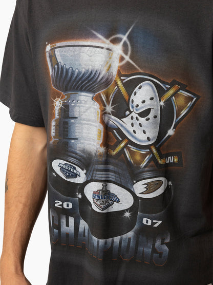 MNA-V50 (Mitchell & ness NHL 07 stanley cup champs tee anaheim mighty ducks washed black) 42692391