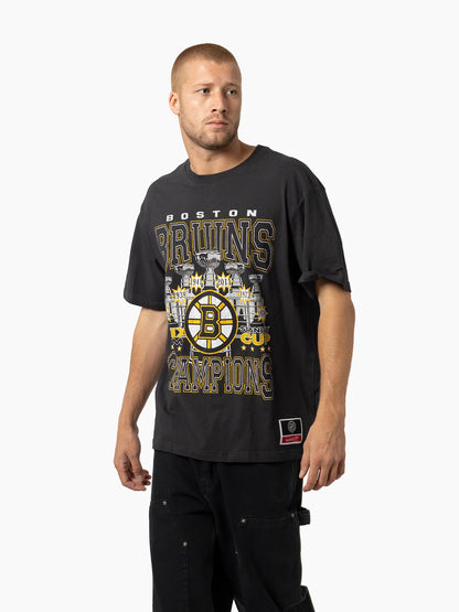 MNA-W50 (Mitchell & ness NHL 6x stanley cup champs tee boston bruins washed black) 42692391