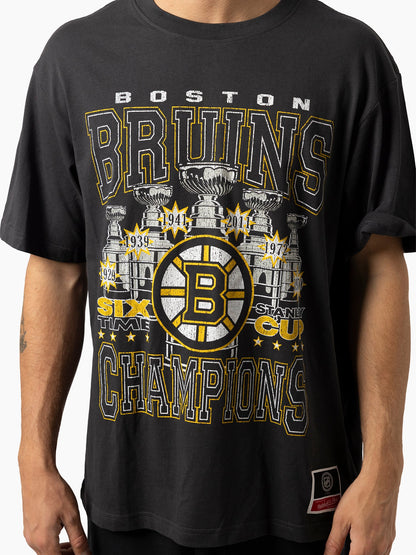 MNA-W50 (Mitchell & ness NHL 6x stanley cup champs tee boston bruins washed black) 42692391