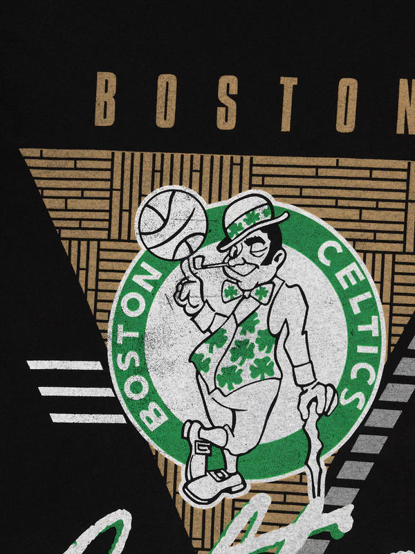 MNA-R33 (Mitchell and ness tri logo tee celtics faded black) 112393477