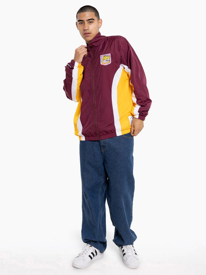 MNA-L36 (Mitchell and ness mens retro track jacket brisbane broncos maroon) 72496956