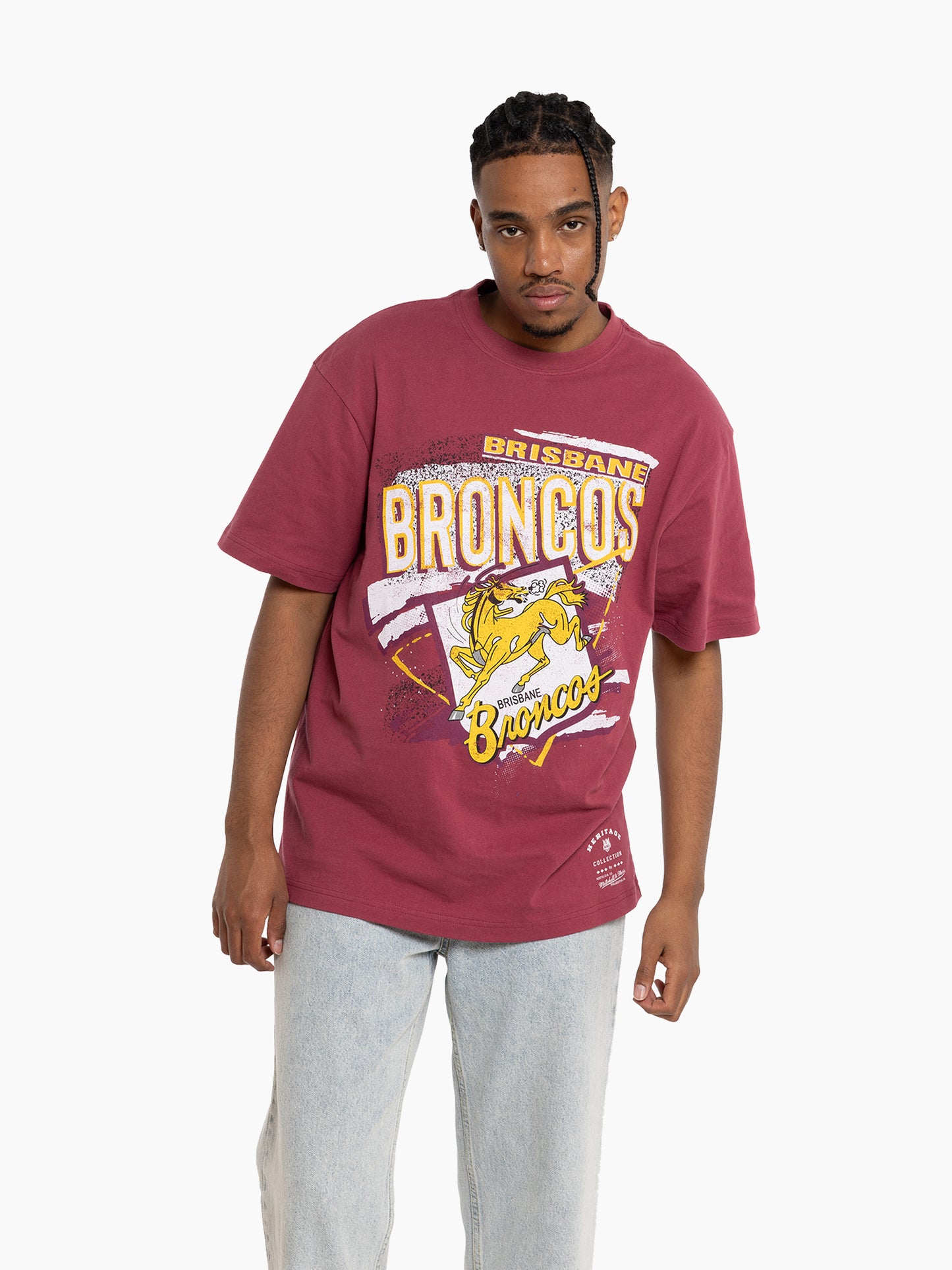 MNA-C37 (Mitchell and ness abstract tee broncos maroon) 72493043