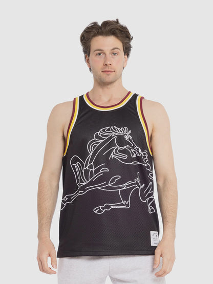 MNA-T38 (Mitchell & ness big face mesh tank brisbane broncos black) 102494782