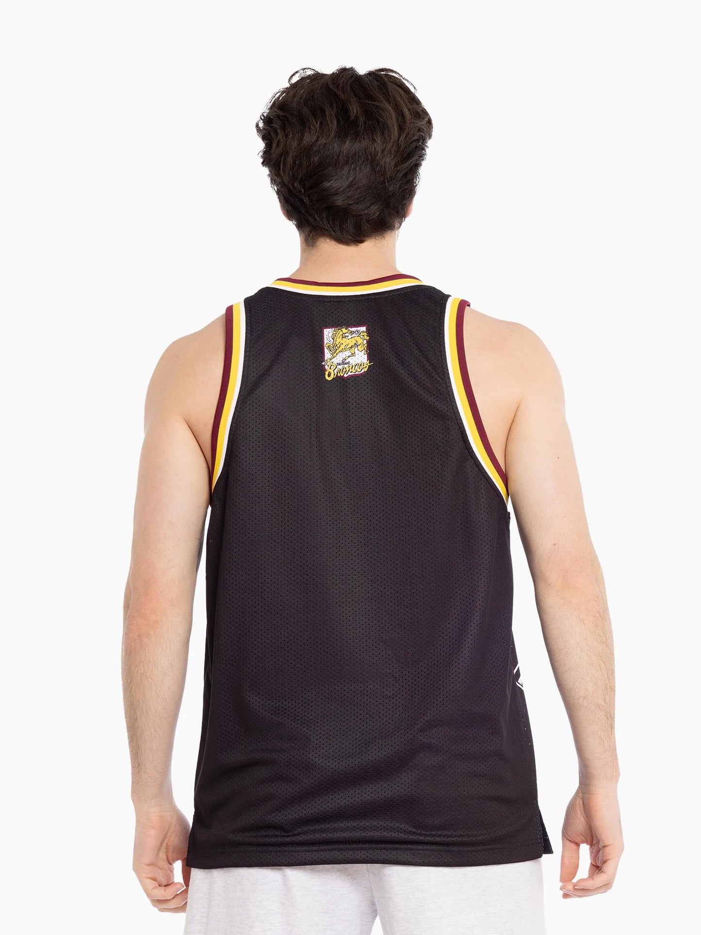 MNA-T38 (Mitchell & ness big face mesh tank brisbane broncos black) 102494782