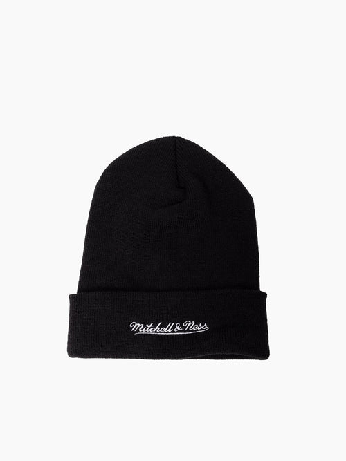 MNA-Q45 (Mitchell & ness classics all blacks cuffed beanie solid dyed black) 92591760