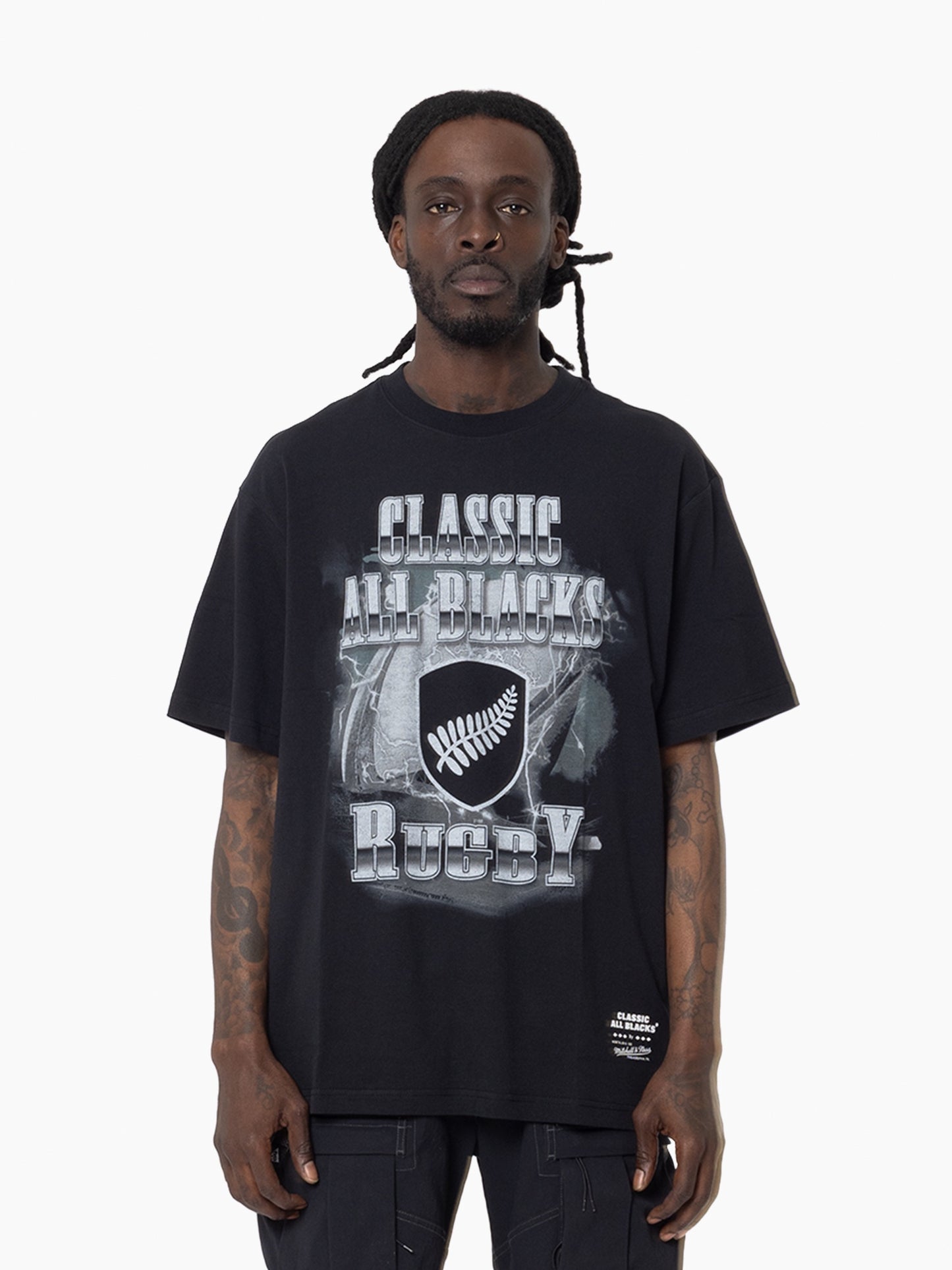 MNA-R45 (Mitchell & ness lightning tee solid black) 92592391