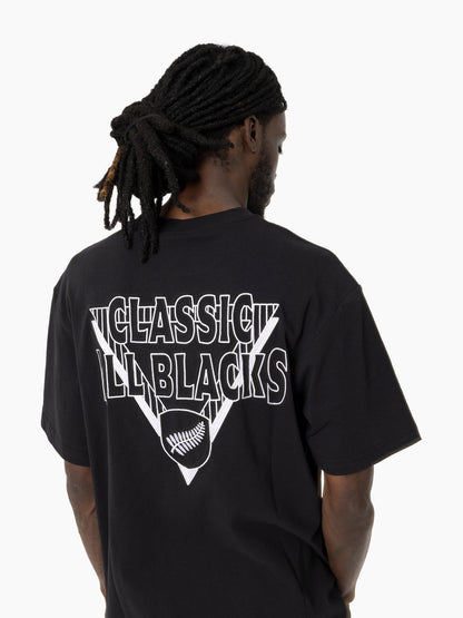 MNA-U45 (Mitchell & ness classic silver fern tee solid dyed black) 92592391