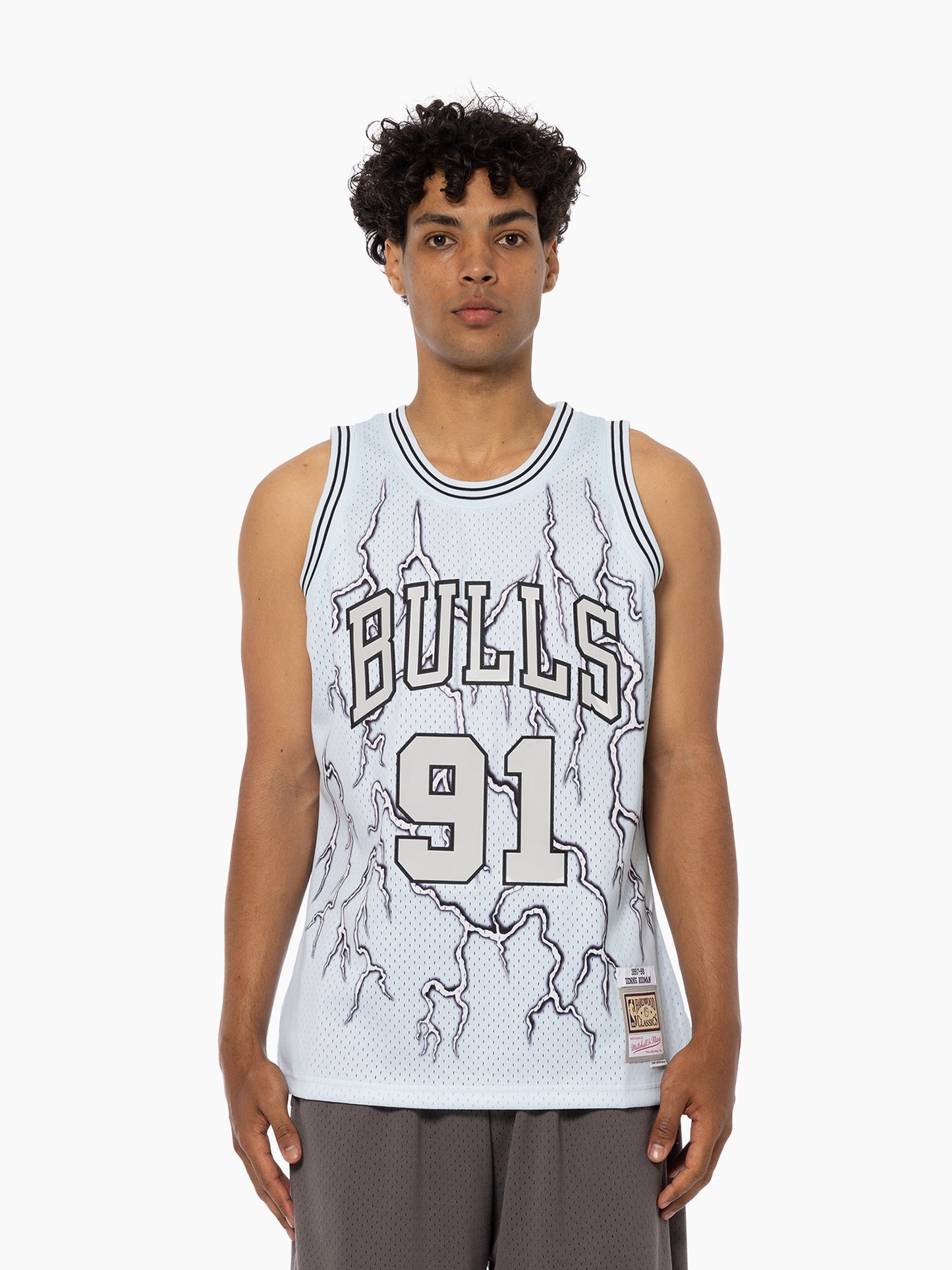 MNA-D39 (Mitchell & ness swingman jersey blue moon bull rodman light blue) 1124910434