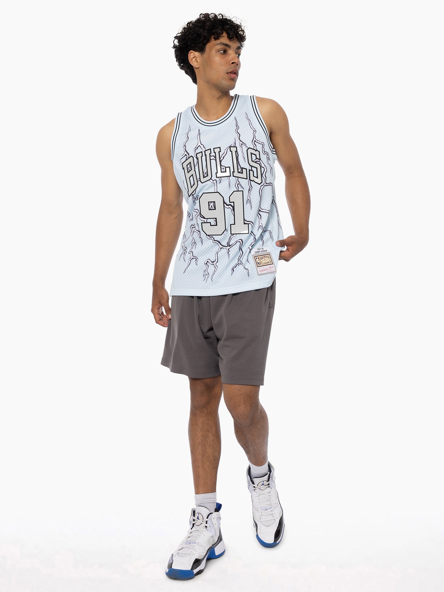 MNA-D39 (Mitchell & ness swingman jersey blue moon bull rodman light blue) 1124910434