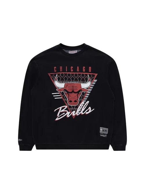 MNA-P29 (Mitchell and ness tri logo crew bulls faded black) 72396087