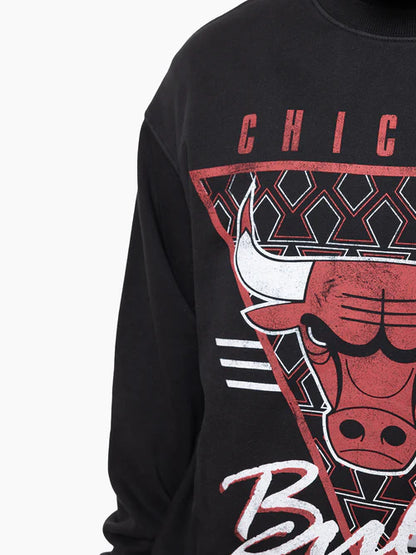 MNA-P29 (Mitchell and ness tri logo crew bulls faded black) 72396087