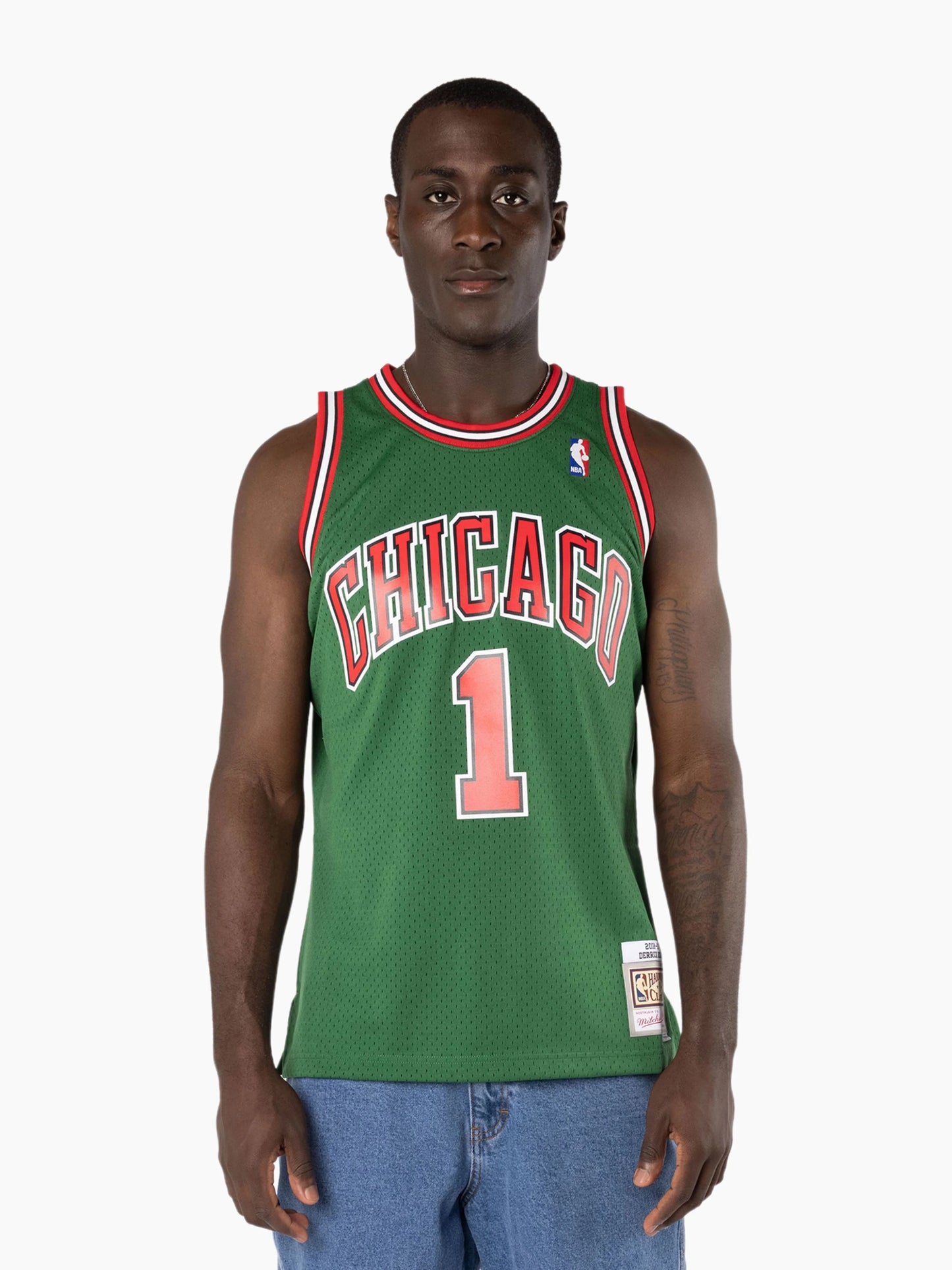 MNA-R35 (Mitchell and ness swingman jersey bulls derrick rose 08-09 alt green) 32498695