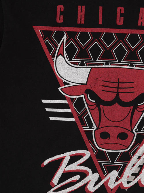 MNA-S33 (Mitchell and ness tri logo tee bulls faded black) 112393477