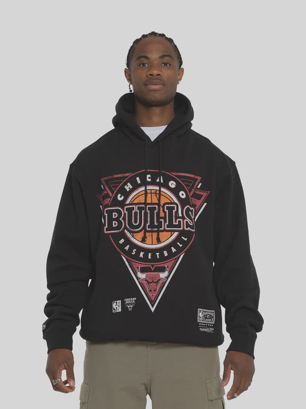 MNA-V36 (Mitchell and ness tri hoodie bulls overdyed black) 72496087