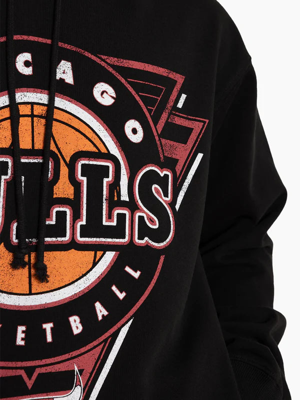 MNA-V36 (Mitchell and ness tri hoodie bulls overdyed black) 72496087