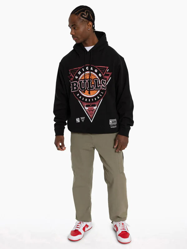 MNA-V36 (Mitchell and ness tri hoodie bulls overdyed black) 72496087