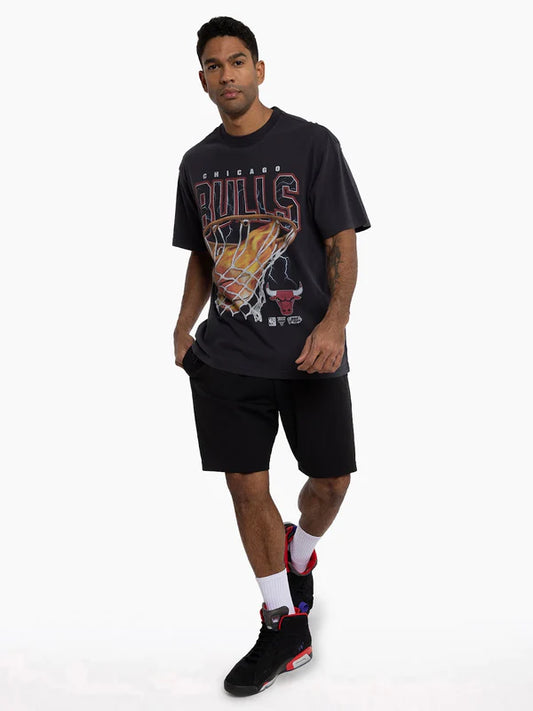 MNA-R37 (Mitchell and ness fire & lightning tee bulls faded black) 82493478