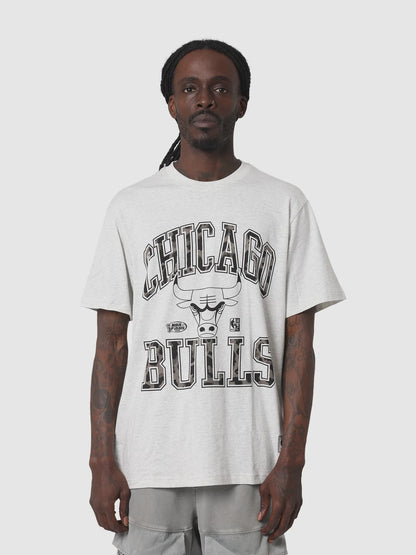 MNA-B49 (Mitchell & ness leopard arch tee chicago bulls silver marle) 112592391