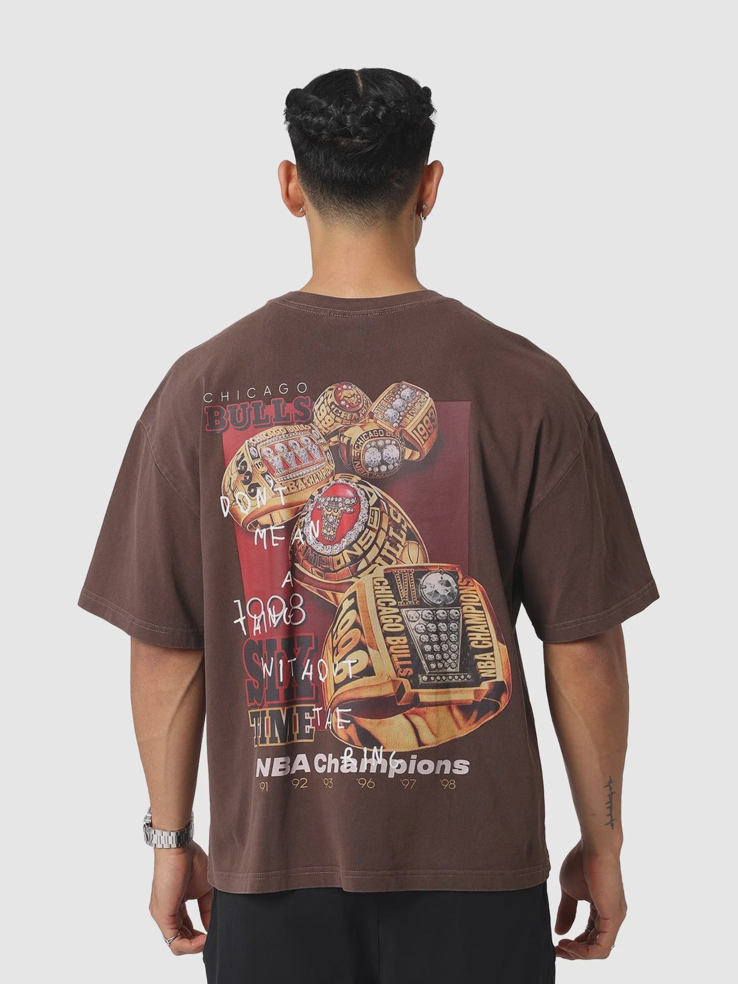 MNA-K49 (Mitchell & ness chicago bulls don't mean a thing tee washed chocolate) 122593478