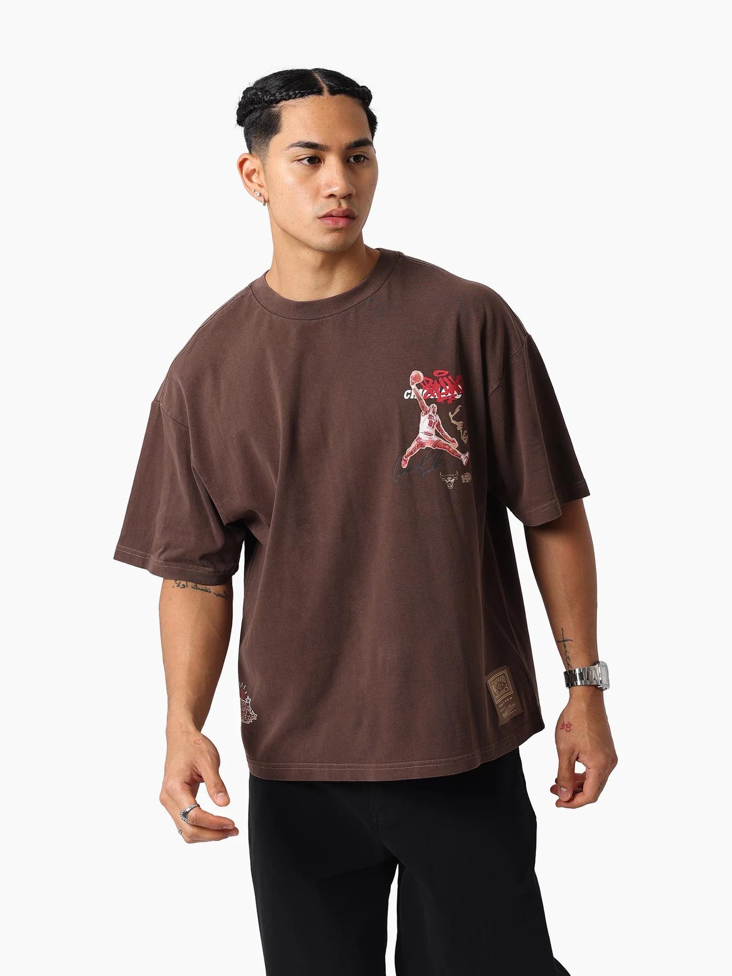 MNA-K49 (Mitchell & ness chicago bulls don't mean a thing tee washed chocolate) 122593478