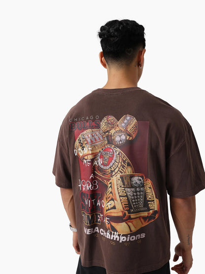 MNA-K49 (Mitchell & ness chicago bulls don't mean a thing tee washed chocolate) 122593478