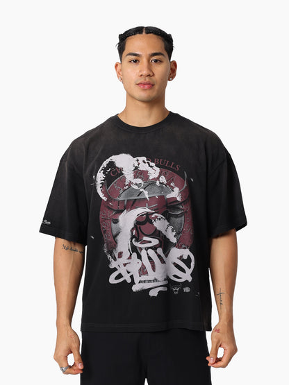 MNA-F49 (Mitchell & ness bulls dynasty nb tee washed black) 112593478