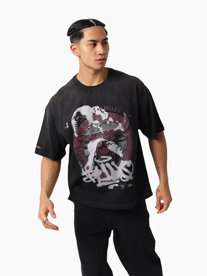 MNA-F49 (Mitchell & ness bulls dynasty nb tee washed black) 112593478