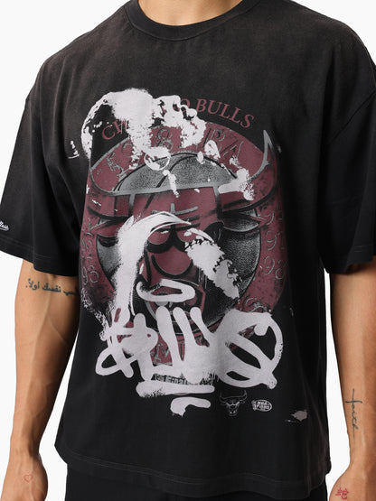 MNA-F49 (Mitchell & ness bulls dynasty nb tee washed black) 112593478