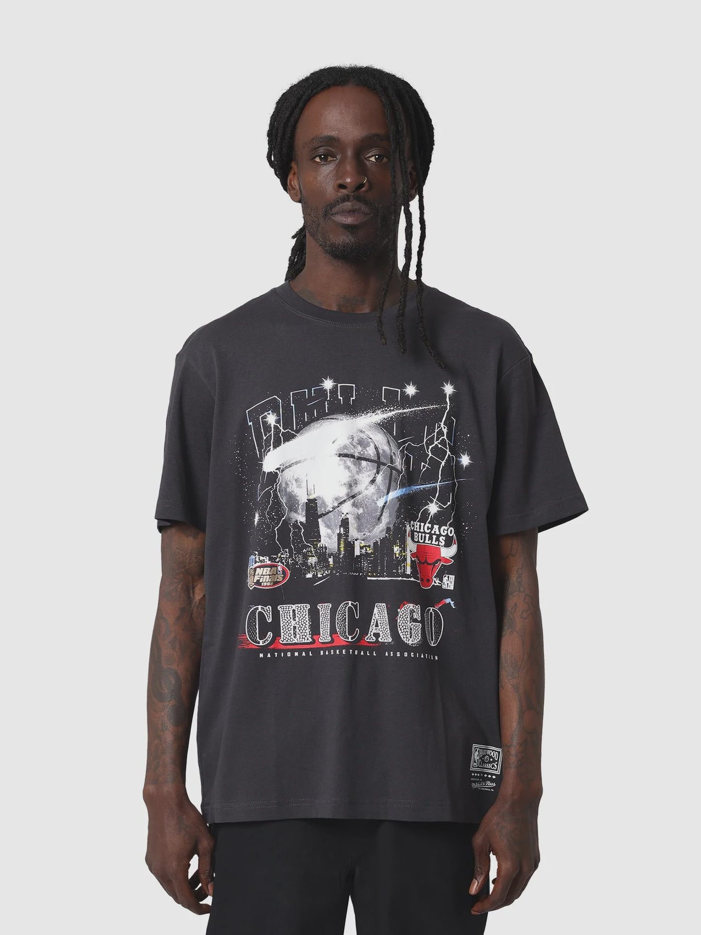 MNA-X49 (Mitchell & ness chicago bulls windy city tee washed black) 12692391