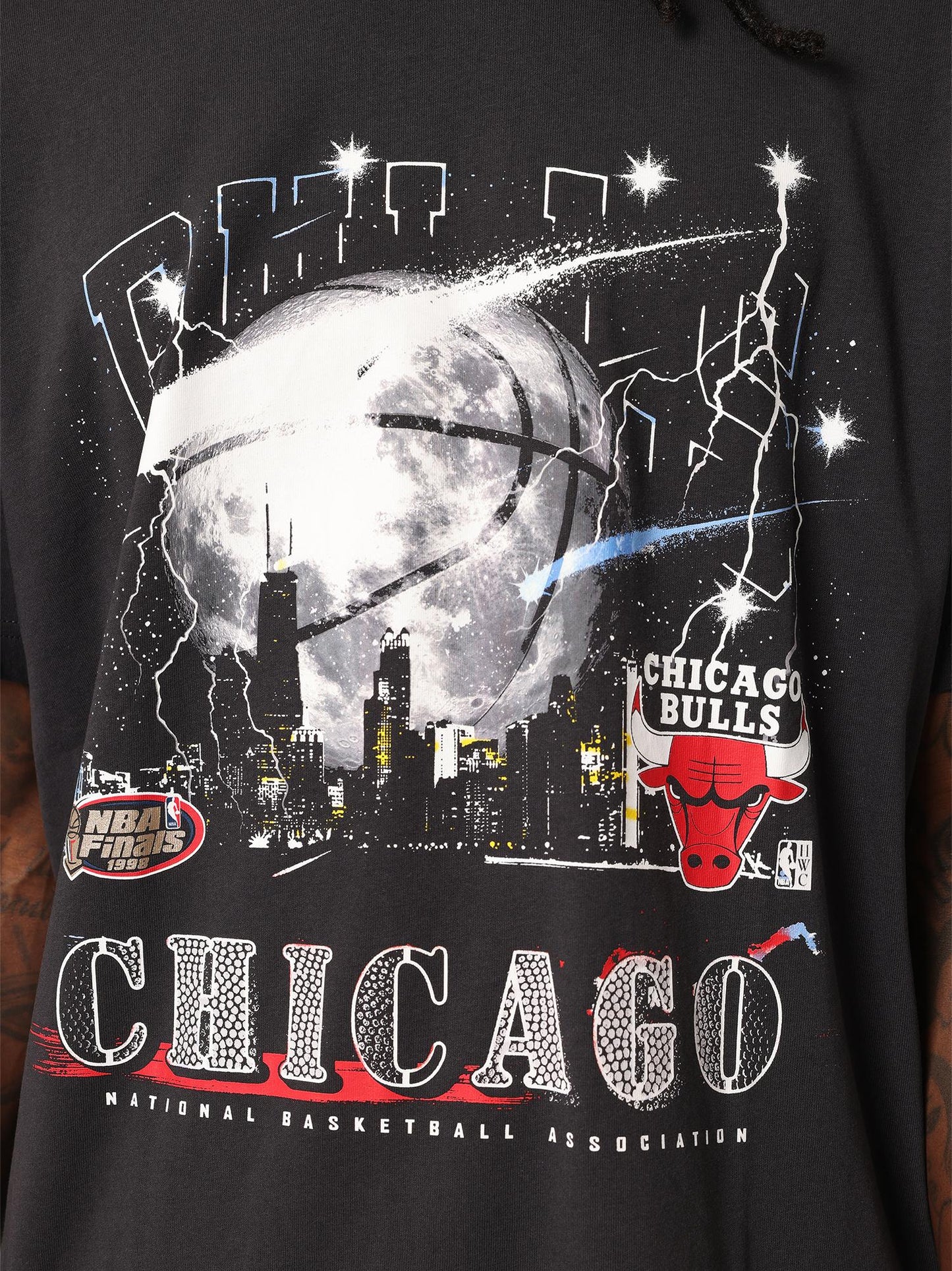 MNA-X49 (Mitchell & ness chicago bulls windy city tee washed black) 12692391