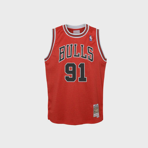 MNA-P32 (Mitchell and ness youth swingman jersey bulls rodman 97-98 road red) 112396521