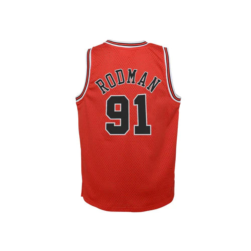 MNA-P32 (Mitchell and ness youth swingman jersey bulls rodman 97-98 road red) 112396521